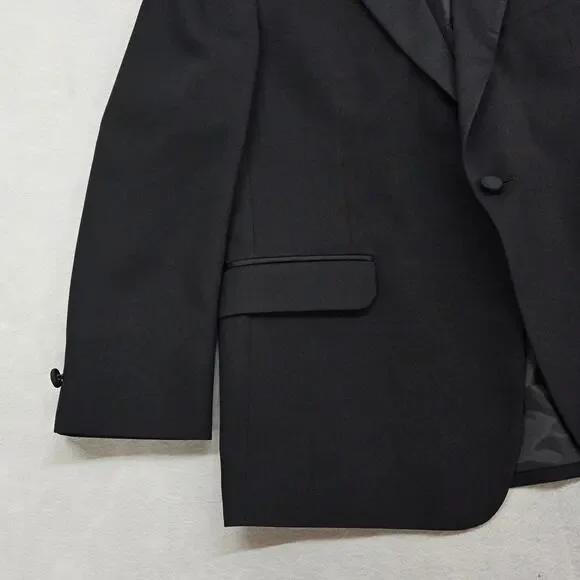 NWT Tuxedo Jacket Mens Size 42 Regular Applause Formal Wear Black Prom Wedding - Picture 4 of 16